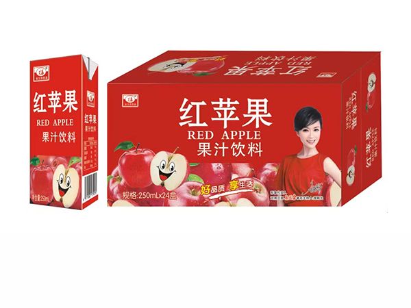 金九华饮品红苹果果汁饮料250mlx24盒
