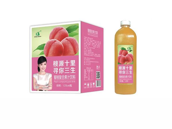 九州华洋 蜜桃复合果汁饮料1.25LX6瓶